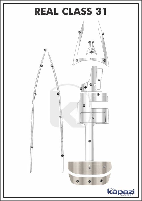 Tapete PVC Thermo Deck Classic para Real Class 31 - Plataforma