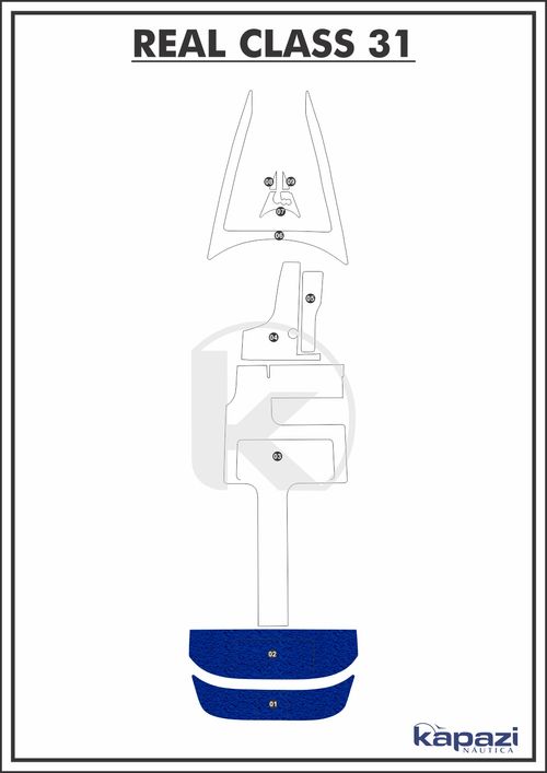 Tapete PVC Vinil Kap para Real Class 31 - Plataforma