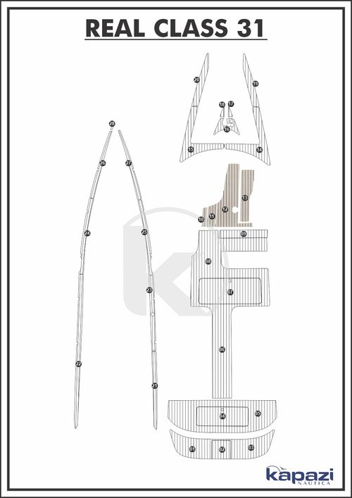 Tapete PVC Thermo Deck Classic para Real Class 31 - Cabine