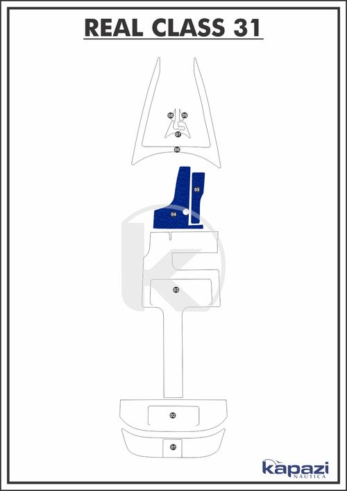 Tapete PVC Vinil Kap para Real Class 31 - Cabine