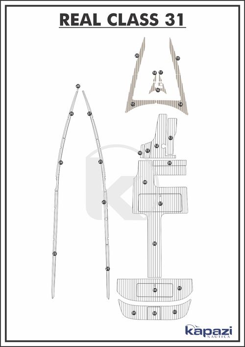 Tapete PVC Thermo Deck Classic para Real Class 31 - Proa