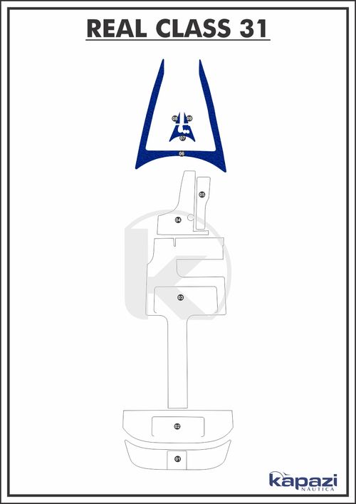 Tapete PVC Vinil Kap para Real Class 31 - Proa