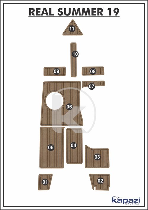 Tapete PVC Thermo Deck Beach para Real Summer 19 - Completo