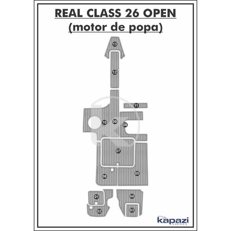 tapete-pvc-thermo-deck-comfort-para-real-class-26-open-motor-de-popa-completo-cinza-friso-preto