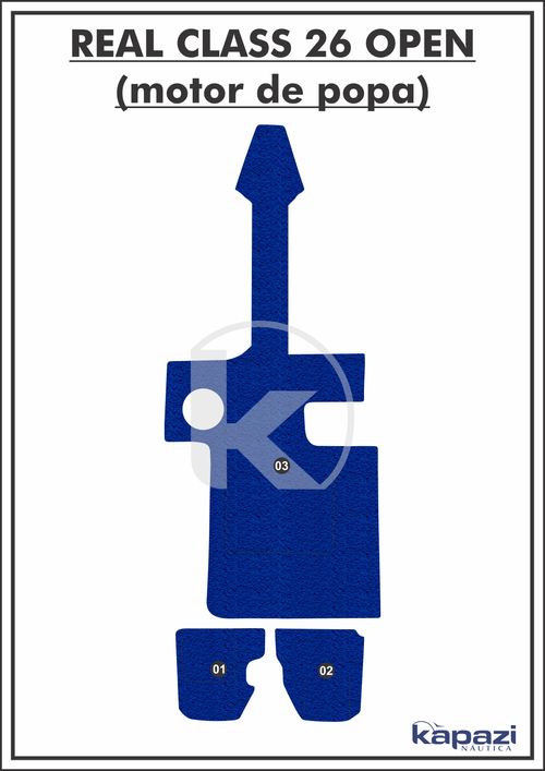 Tapete PVC Vinil Kap para Real Class 26 Open Motor de Popa - Completo