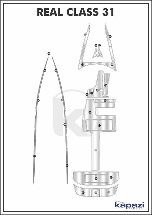 Tapete PVC Thermo Deck Comfort para Real Class 31 - Passadiço