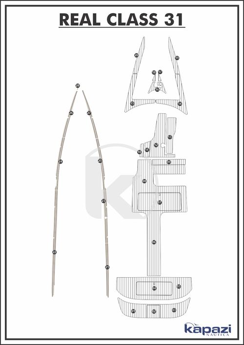 Tapete PVC Thermo Deck Classic para Real Class 31 - Passadiço