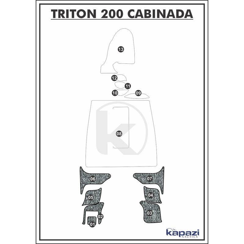 tapete-pvc-nautico-trancado-para-triton-200-cabinada-plataforma-branco-e-preto-com-borda