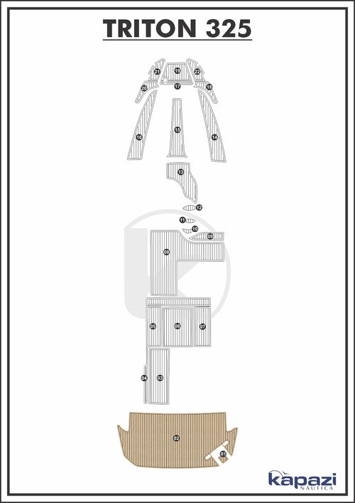 Tapete EVA Soft Tech para Triton 325 - Plataforma