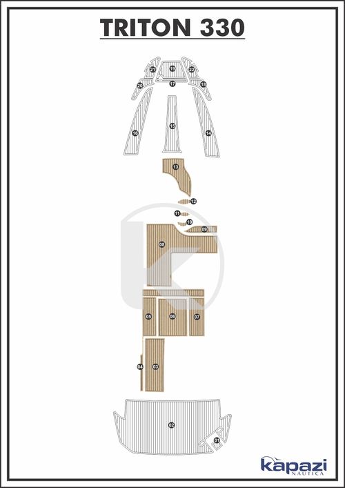 Tapete EVA Soft Tech para Triton 330 - Cockpit