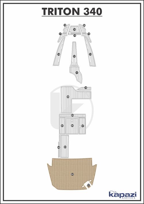 Tapete EVA Soft Tech para Triton 340 - Plataforma