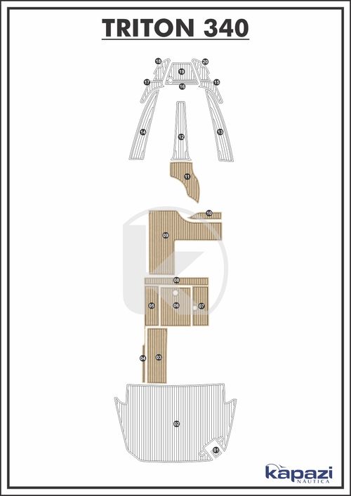 Tapete EVA Soft Tech para Triton 340 - Cockpit