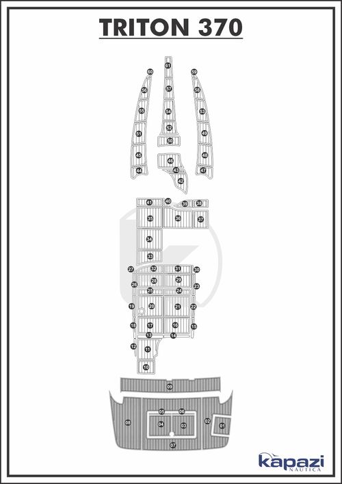 Tapete PVC Thermo Deck Comfort para Triton 370 - Plataforma