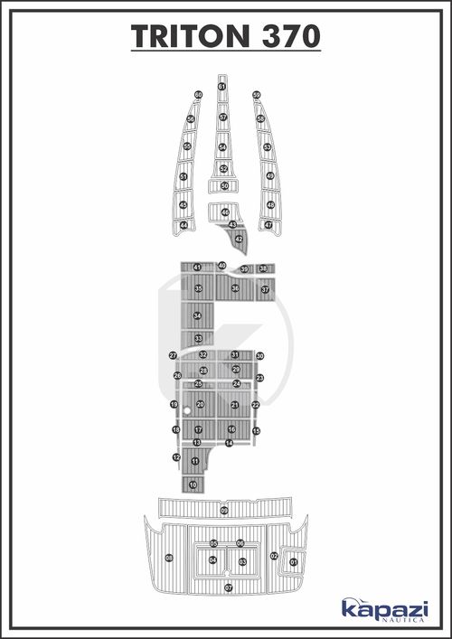 Tapete PVC Thermo Deck Comfort para Triton 370 - Cockpit