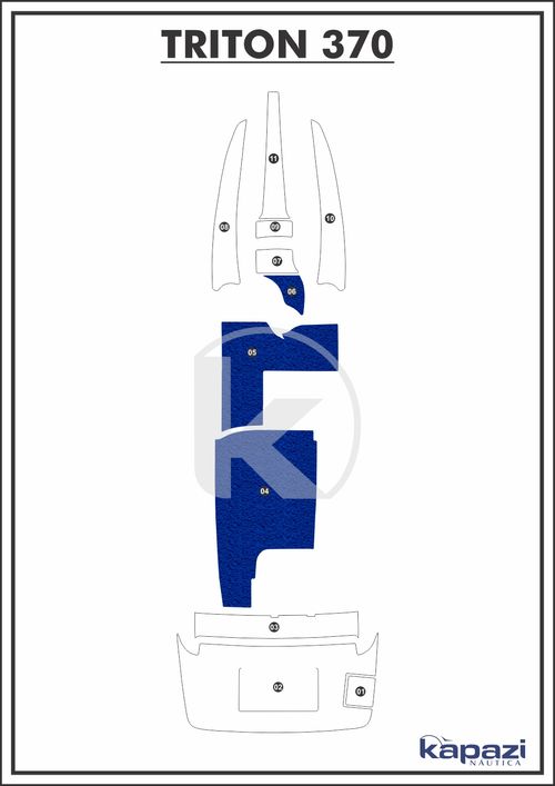 Tapete PVC Vinil Kap para Triton 370 - Cockpit