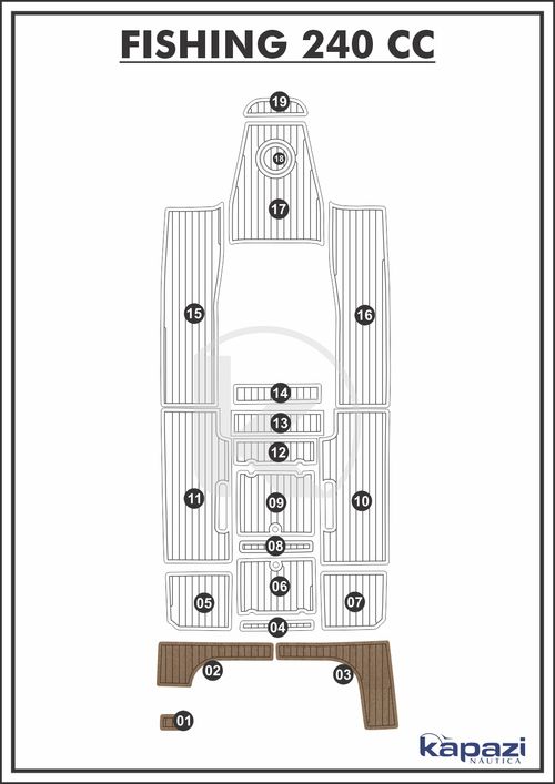 Tapete PVC Thermo Deck Beach para Fishing 240 CC - Plataforma