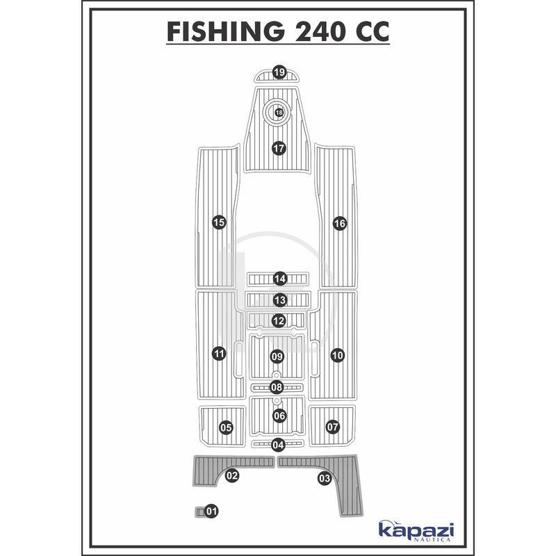 Tapete-PVC-Thermo-Deck-Comfort-para-Fishing-240-CC-Plataforma-Cinza-friso-Preto
