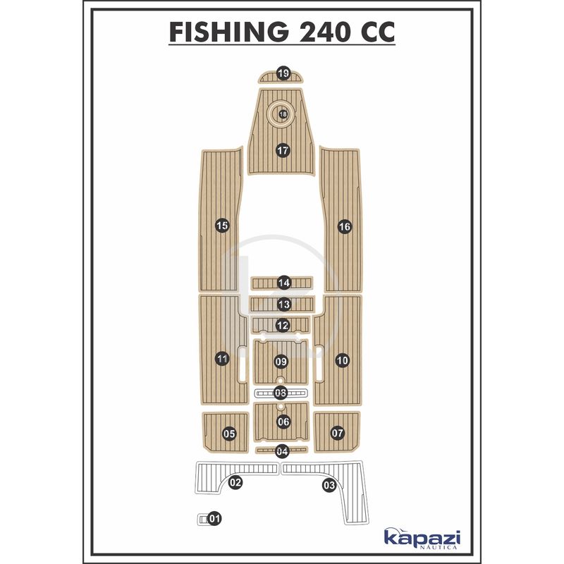 Tapete-EVA-Soft-Tech-para-Fishing-240-CC-Cockpit-Areia-friso-Preto