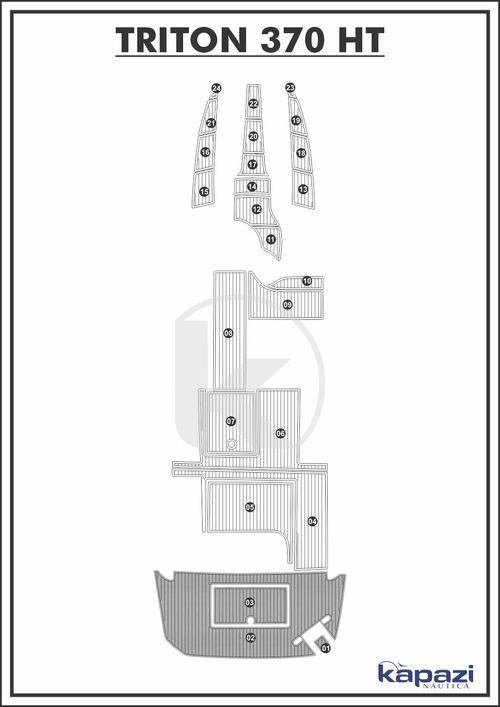 Tapete PVC Thermo Deck Comfort para Triton 370 HT - Plataforma