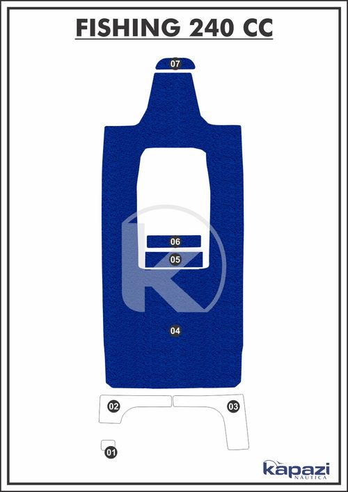 Tapete PVC Vinil Kap para Fishing 240 CC - Cockpit