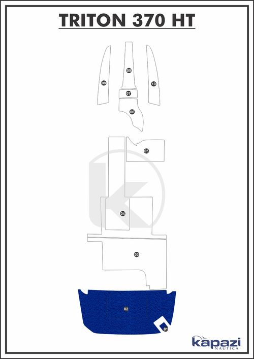Tapete PVC Vinil Kap para Triton 370 HT - Plataforma
