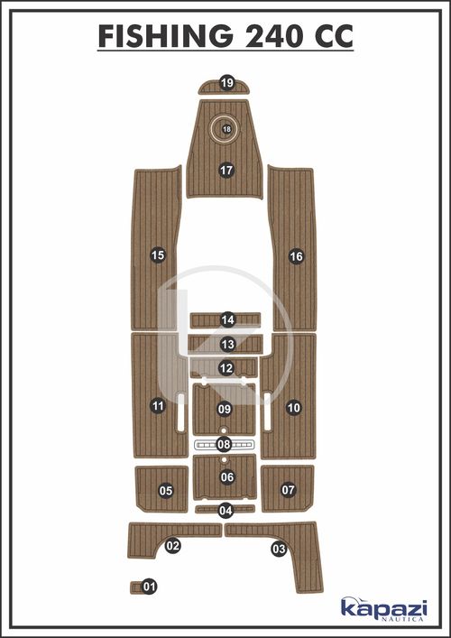 Tapete PVC Thermo Deck Beach para Fishing 240 CC - Completo