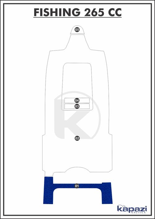 Tapete PVC Vinil Kap para Fishing 265 CC - Plataforma