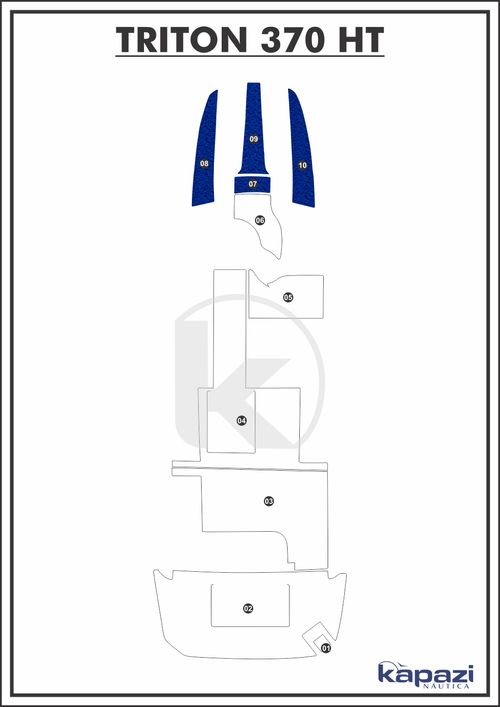 Tapete PVC Vinil Kap para Triton 370 HT - Proa