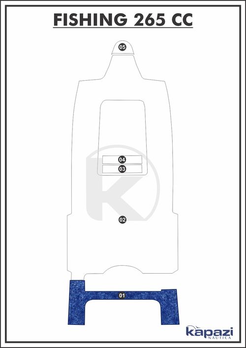 Tapete Têxtil Nauti Clean para Fishing 265 CC - Plataforma