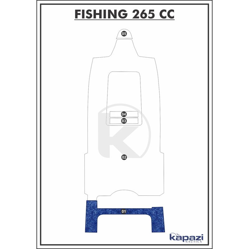 Tapete-Textil-Nauti-Clean-para-Fishing-265-CC-Plataforma-Azul-Maritimo-com-Borda