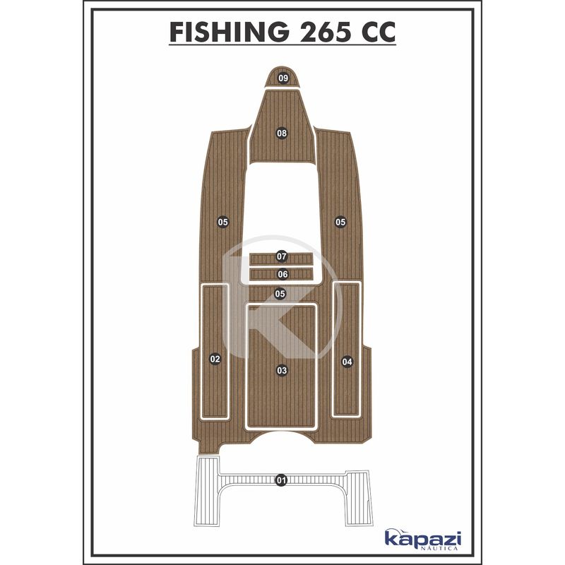 Tapete-PVC-Thermo-Deck-Beach-para-Fishing-265-CC-Cockpit-Natural-friso-Preto