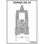 Tapete-PVC-Thermo-Deck-Comfort-para-Fishing-265-CC-Cockpit-Cinza-friso-Preto