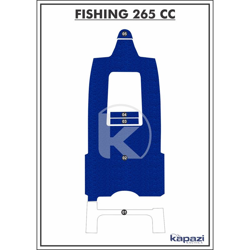Tapete-PVC-Vinil-Kap-para-Fishing-265-CC-Cockpit-Azul-Royal
