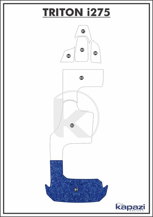 Tapete Têxtil Nauti Clean para Triton i 275 - Plataforma
