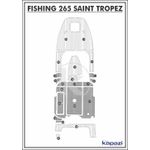 Tapete-PVC-Thermo-Deck-Comfort-para-Fishing-265-Saint-Tropez-Cockpit-Cinza-friso-Preto