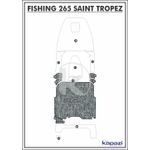 Tapete-PVC-Nautico-Trancado-para-Fishing-265-Saint-Tropez-Cockpit-Branco-e-Preto-com-Borda