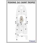 Tapete-PVC-Thermo-Deck-Classic-para-Fishing-265-Saint-Tropez-Cabine-Areia-friso-Preto