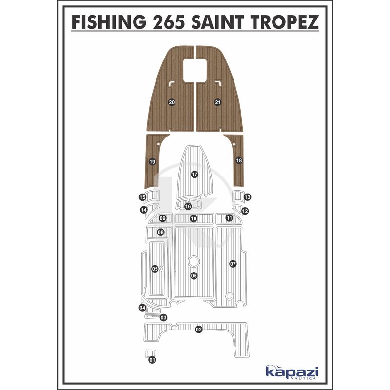 Tapete-PVC-Thermo-Deck-Beach-para-Fishing-265-Saint-Tropez-Proa-Natural-friso-Preto