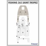 Tapete-PVC-Thermo-Deck-Classic-para-Fishing-265-Saint-Tropez-Proa-Areia-friso-Preto