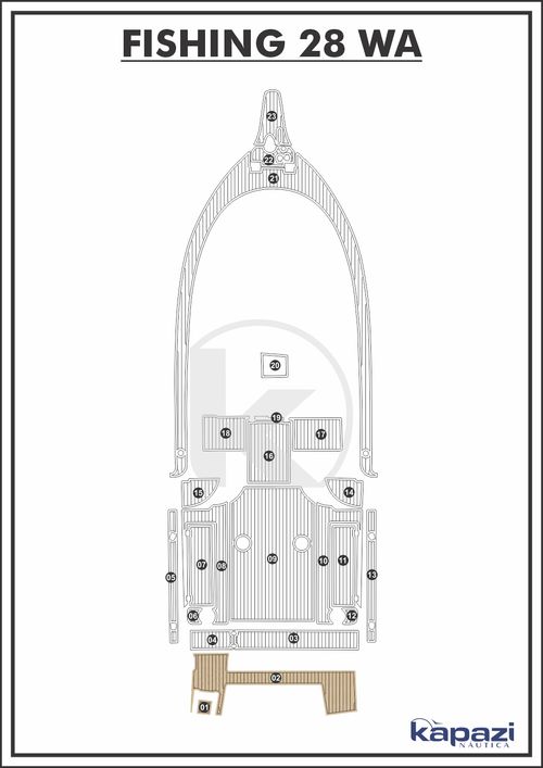 Tapete EVA Soft Tech para Fishing 28 WA - Plataforma