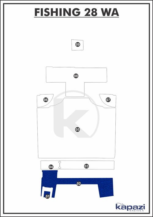 Tapete PVC Vinil Kap para Fishing 28 WA - Plataforma