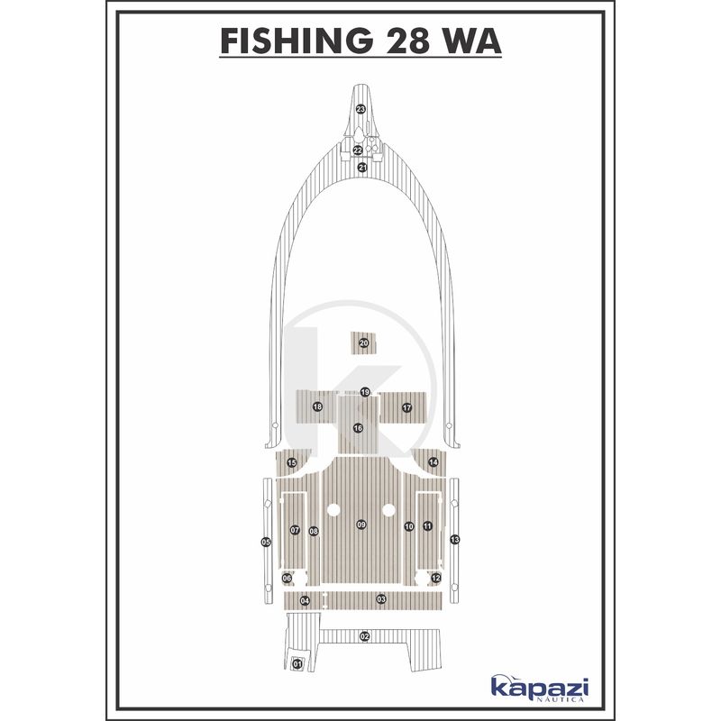 Tapete-PVC-Thermo-Deck-Classic-para-Fishing-28-WA-Cockpit-Areia-friso-Preto