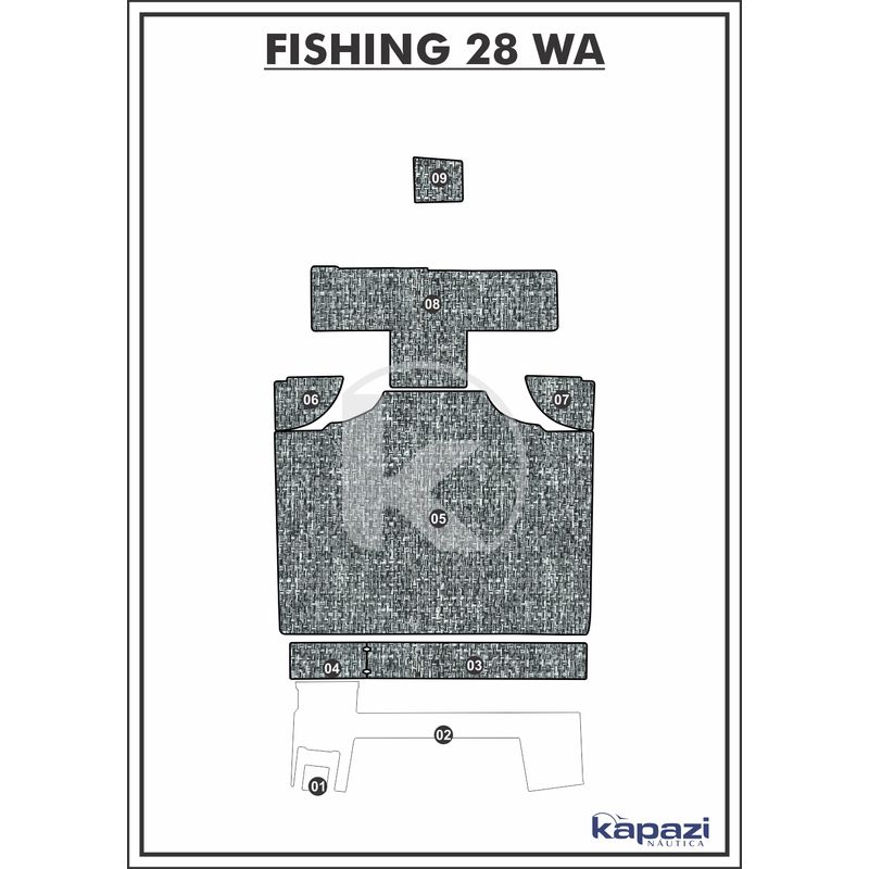 Tapete-PVC-Nautico-Trancado-para-Fishing-28-WA-Cockpit-Branco-e-Preto-com-Borda