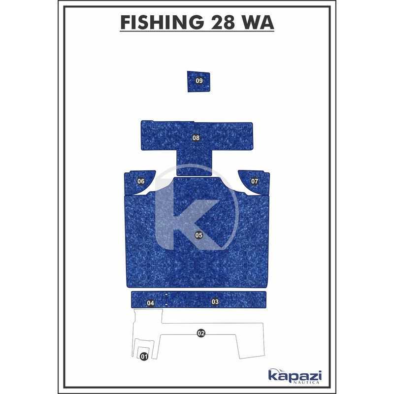 Tapete-Textil-Nauti-Clean-para-Fishing-28-WA-Cockpit-Azul-Maritimo-com-Borda