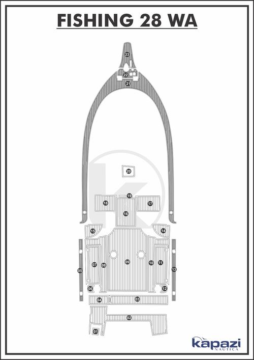 Tapete PVC Thermo Deck Comfort para Fishing 28 WA - Passadiço