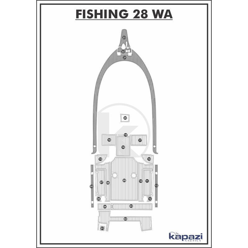 Tapete-PVC-Thermo-Deck-Comfort-para-Fishing-28-WA-Passadico-Cinza-friso-Preto