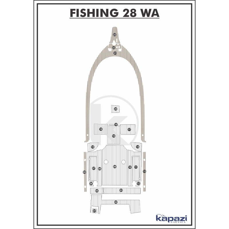 Tapete-PVC-Thermo-Deck-Classic-para-Fishing-28-WA-Passadico-Areia-friso-Preto