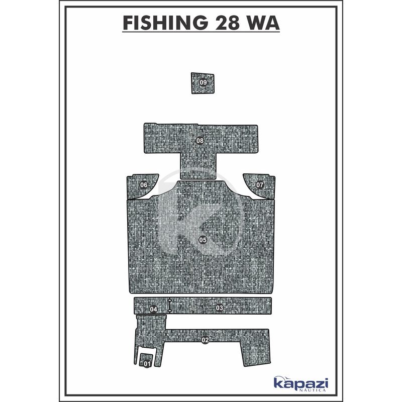 Tapete-PVC-Nautico-Trancado-para-Fishing-28-WA-Completo-Branco-e-Preto-com-Borda