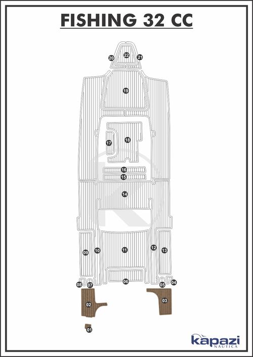 Tapete PVC Thermo Deck Beach para Fishing 320 CC - Plataforma