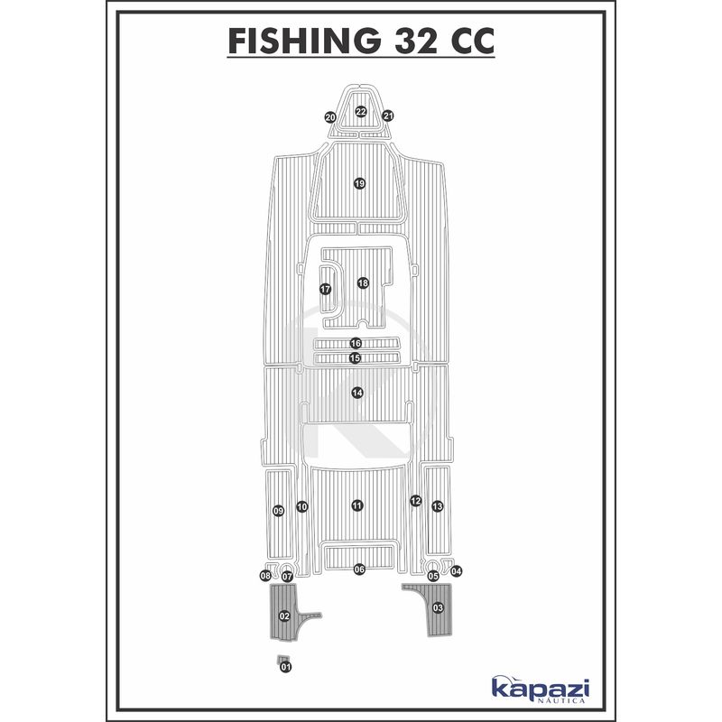 Tapete-PVC-Thermo-Deck-Comfort-para-Fishing-32-CC-Plataforma-Cinza-friso-Preto